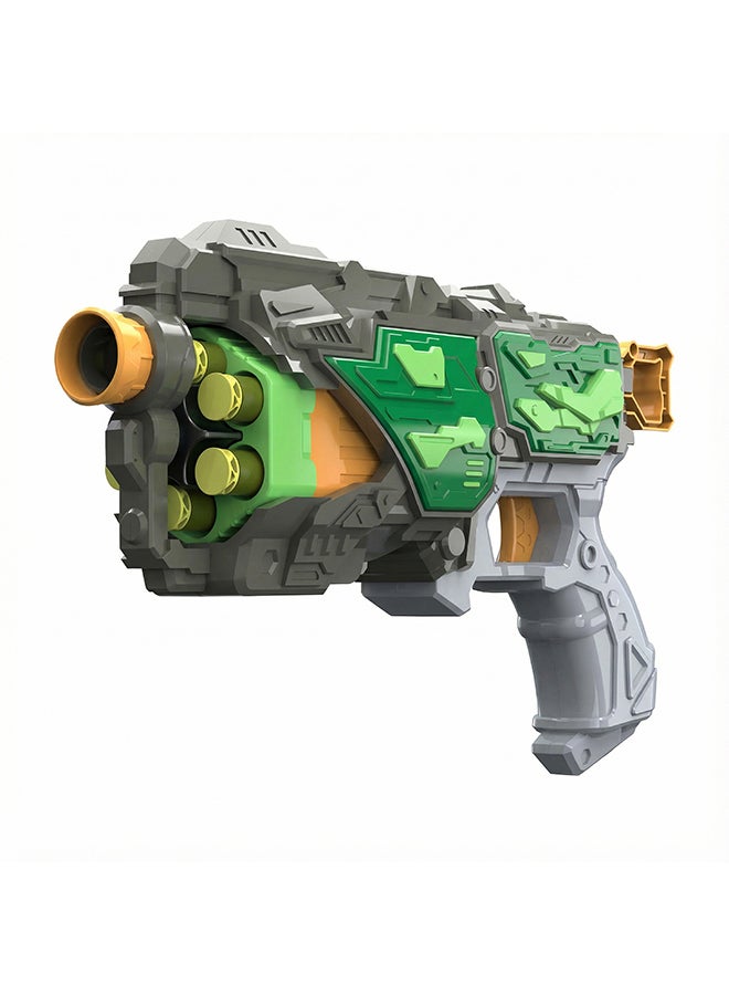 Hip Shot, Ray Flame Power Dart Blaster for Kids, Includes 6-Dart Rotating Barrel, Strong Grip Design, Pull-Back Action & Long Range Shooting, Foam Dart Toy Gun, Ages 8+, 59 ft - Image 1